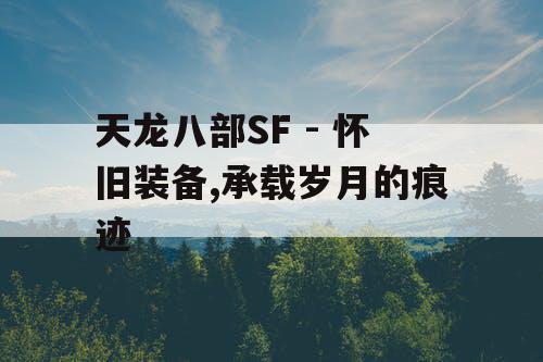 天龙八部SF - 怀旧装备,承载岁月的痕迹