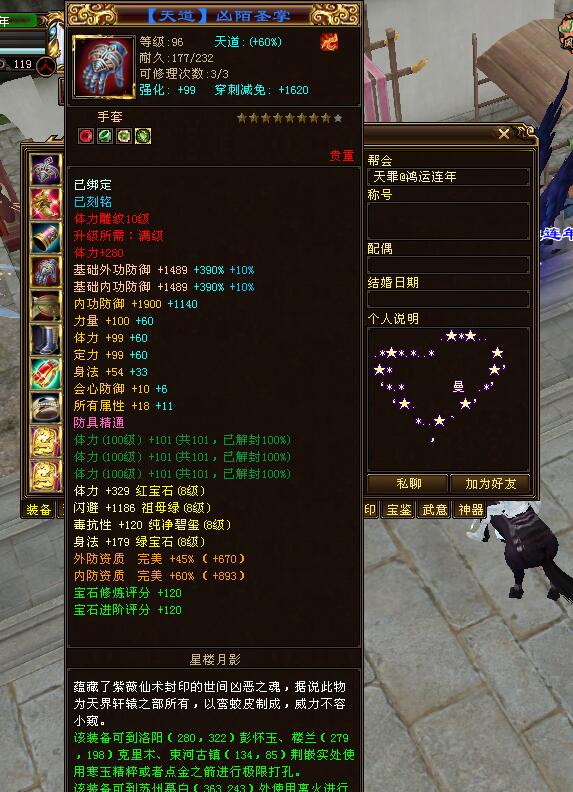 星楼月影真·天龙天花板_天龙八部游戏_天龙全服第一人装备分析